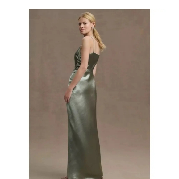 Sachin + Babi Cowl Neck Long Slip Gown Jennings Dress 10 Sapphire Green - Picture 2 of 4